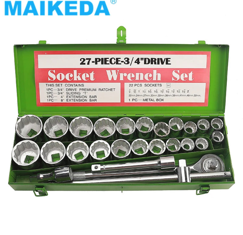 27pcs 3/4in Socket Set Heavy duty