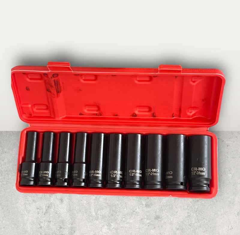 1/2" Drive Socket Set | Wall Impact Socket Set nz-Justrightdeals